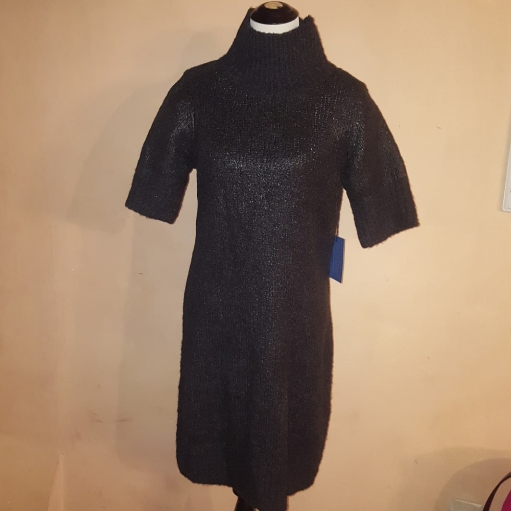 Simply Vera Black "Leather" Sexy Dress
